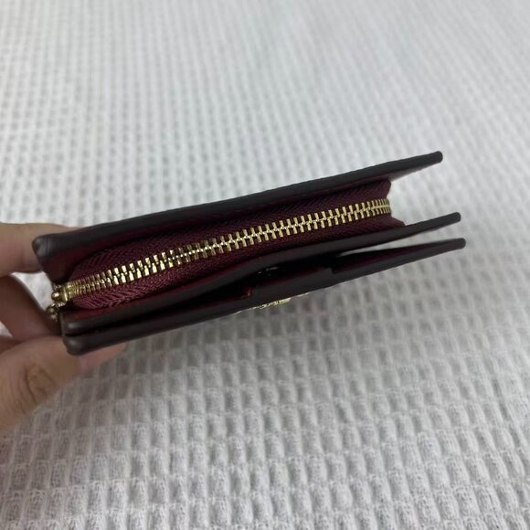 NEW Coach Snap Wallet In Signature Canvas With Dancing Kitten Print - Picture 4 of 9